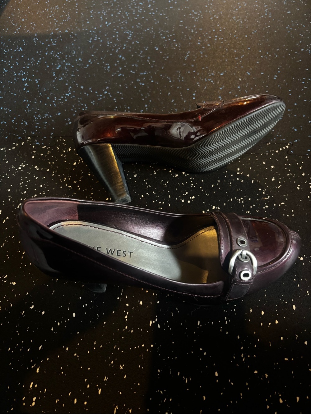 Nine West Women's Dark Burgundy  Loafers with Bit Accent